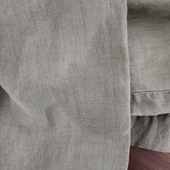 Cut Loose Lagenlook Wide Leg Sage 100% Linen Pants - Picture 3 of 11